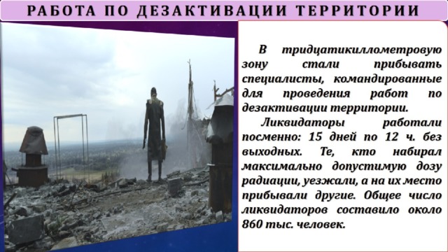 Чернобыльская трагедия десятилетия спустя индивидуальный проект