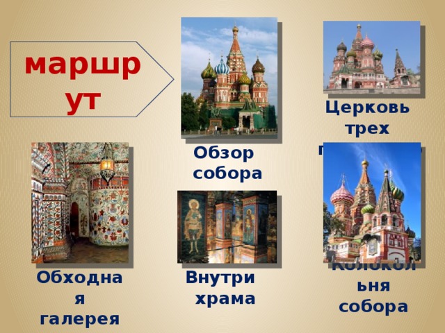 маршрут Церковь трех патриархов  Обзор собора Колокольня собора Внутри Обходная галерея храма 