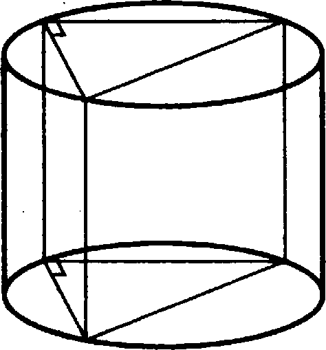 Построить изображение правильной треугольной призмы вписанной в цилиндр