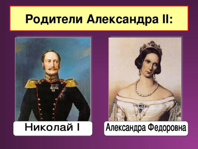 Родители Александра II: 