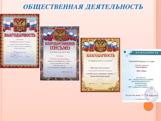 Общественная деятельность 