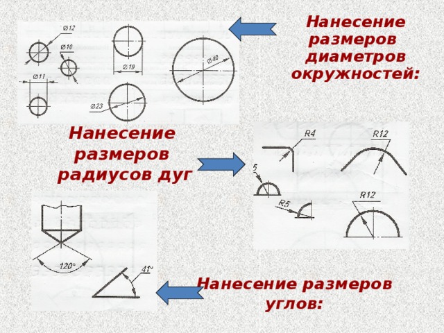 Радиус дуги окружности на рисунках