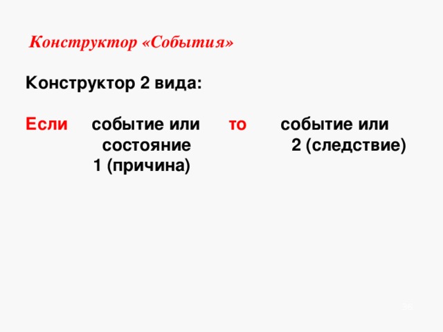  Конструктор «События»  Конструктор 1 вида  Было Стало Изменилось + + + + + ?                
