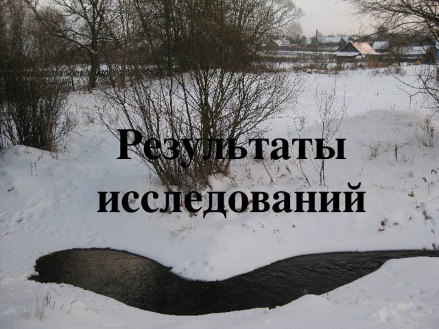 Результаты исследований 