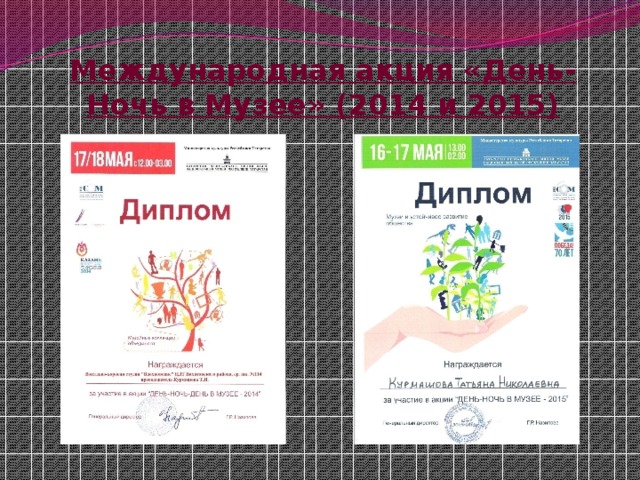 Международная акция «День-Ночь в Музее» (2014 и 2015) 