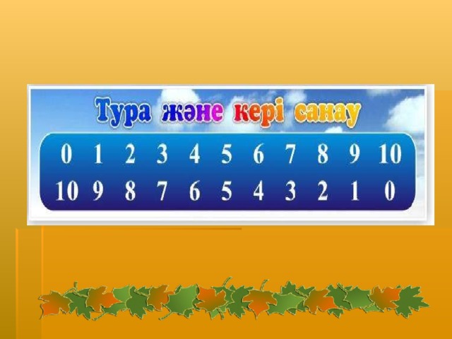Реттік санау тех карта