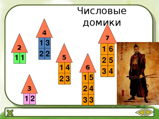 Числовые домики 4 7 2 1 3 2 2 5 1 2 6 5 3 4 1 1 6 1 2 4 3 1 2 5 3 4 3 3 1 2 