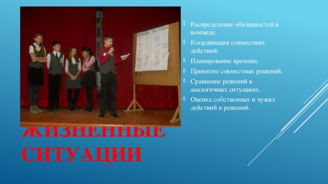 Распределение обязанностей в команде. Координация совместных действий. Планирование времени. Принятие совместных решений. Сравнение решений в аналогичных ситуациях. Оценка собственных и чужих действий и решений. Распределение обязанностей в команде. Координация совместных действий. Планирование времени. Принятие совместных решений. Сравнение решений в аналогичных ситуациях. Оценка собственных и чужих действий и решений. Распределение обязанностей в команде. Координация совместных действий. Планирование времени. Принятие совместных решений. Сравнение решений в аналогичных ситуациях. Оценка собственных и чужих действий и решений. Жизненные ситуации 