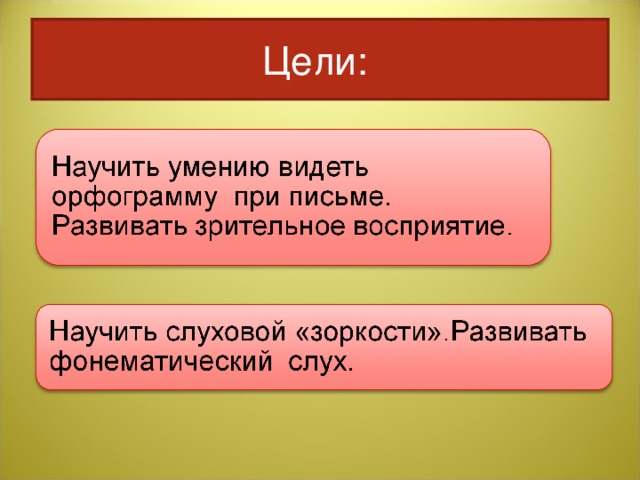 Цели: