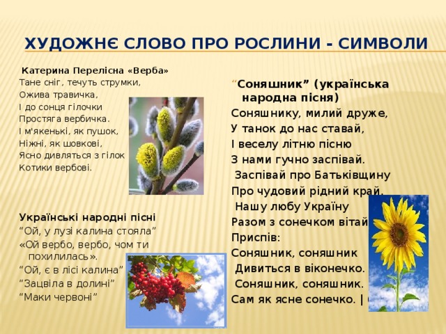 Калины цвет слова