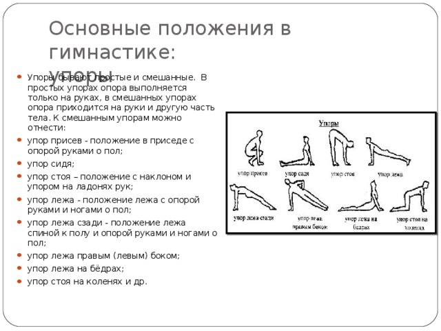 Как называется гимнастическое положение представленное на рисунке
