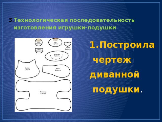 Творческий проект по технологии 5 класс подушка