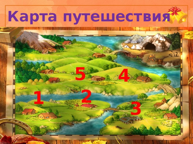 Карта путешествия 5 4 2 1 3 