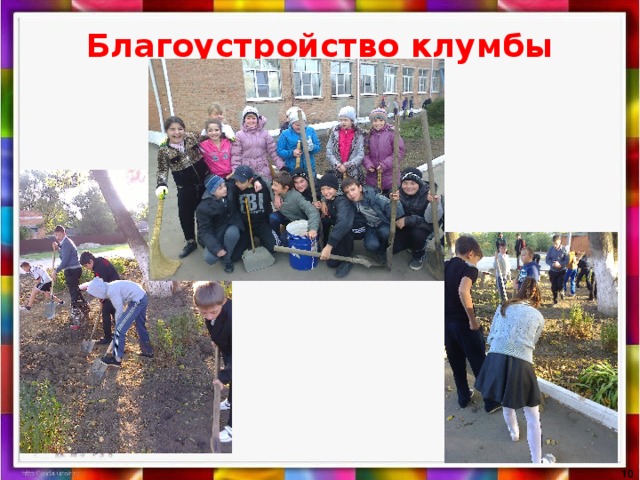 Благоустройство клумбы   
