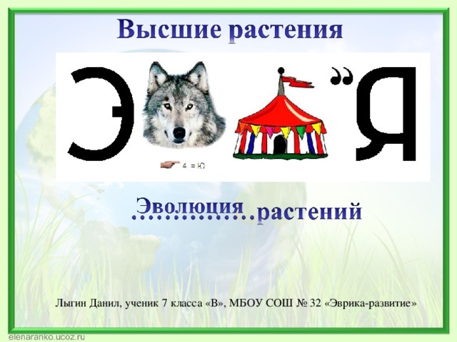  Лыгин Данил, ученик 7 класса «В», МБОУ СОШ № 32 «Эврика-развитие» 