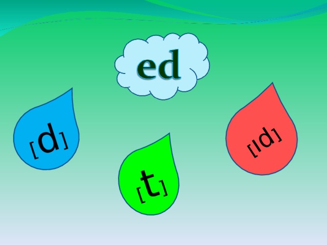 [ d ] [ t ] [ ıd ] 