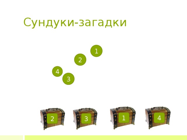 Сундуки-загадки 1 2 4 3 1 4 2 3 