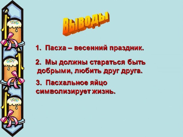 Проект по основам православной культуры 4 класс на тему пасха