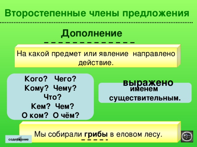 Главные и второстепенные чл предложения 4 класс презентация