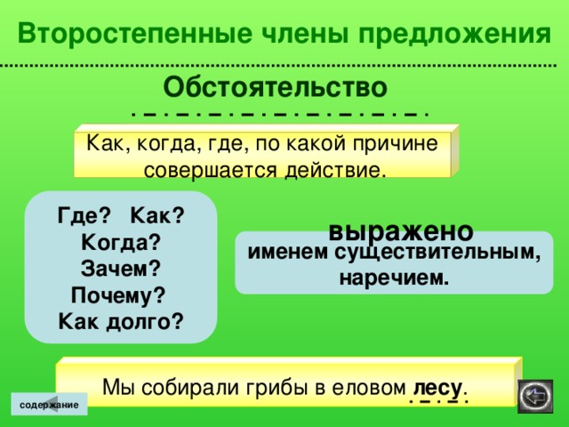 Второстепенные чл предложения 3 класс презентация