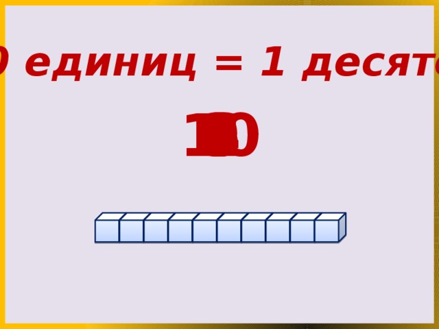 Нумерация десятки 1 класс