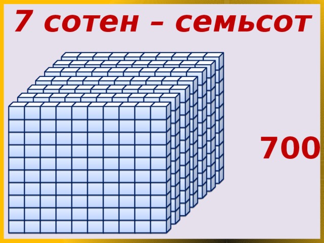  7 сотен – семьсот 700 