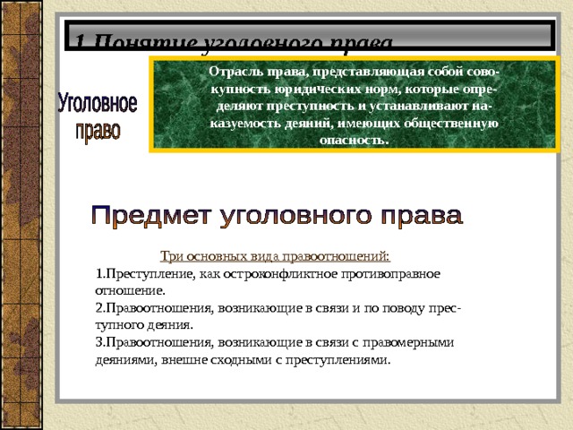  Ответ на вопрос по теме Основные понятия по уголовному праву