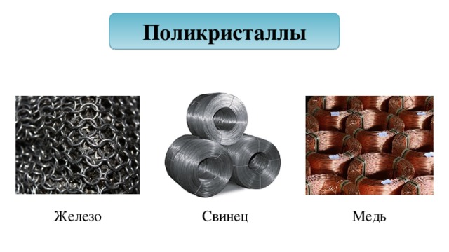 Поликристаллы Железо Свинец Медь 