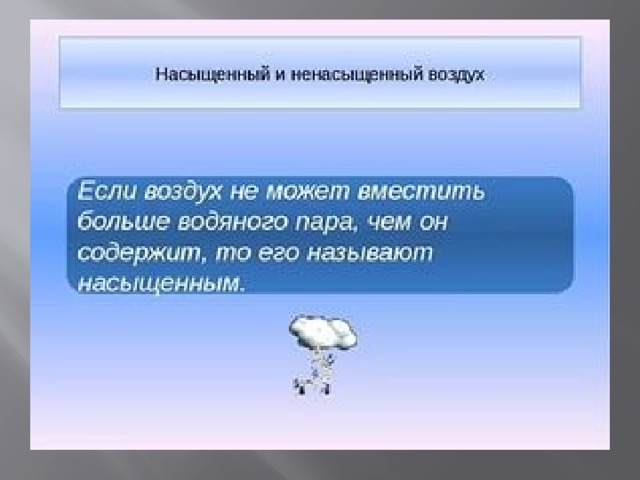Водяной пар в атмосфере облака и атмосферные осадки 6 класс презентация