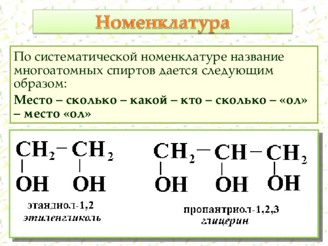 Формула реактива для распознавания многоатомных спиртов