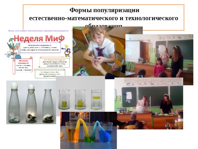  Формы популяризации естественно-математического и технологического образования 