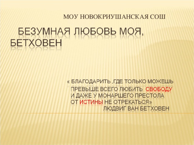 МОУ НОВОКРИУШАНСКАЯ СОШ
