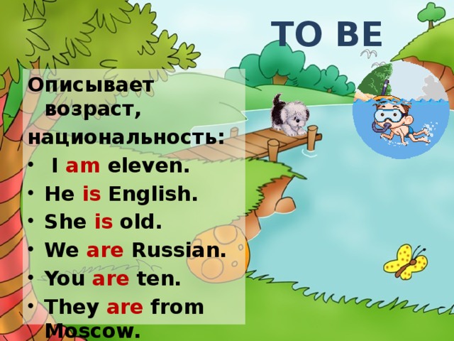 Рисунок глагол to be