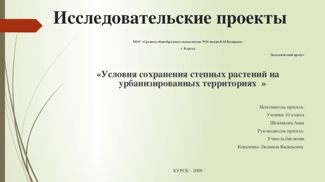 Готовая исследовательская работа 10 класс