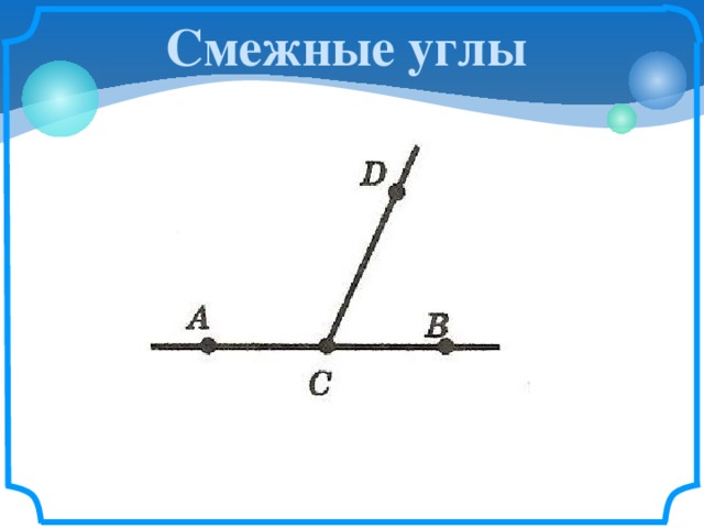 Смежные углы  