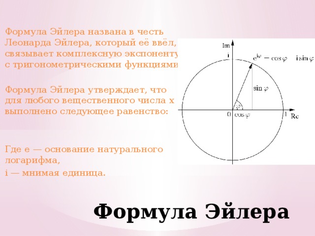 Формула эйлера