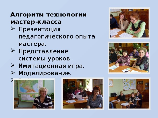 Алгоритм технологии мастер-класса