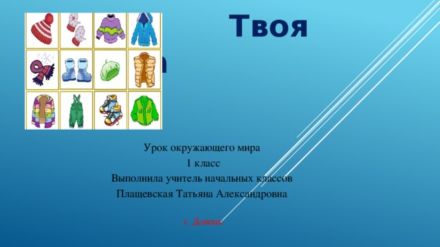 Твоя одежда 1 класс окружающий мир презентация