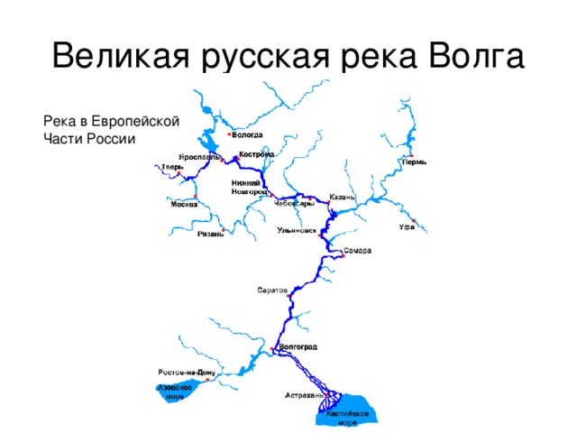 Карта рек европейской части россии