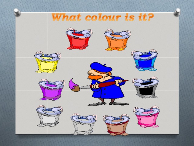 red orange blue yellow black purple pink grey brown white 