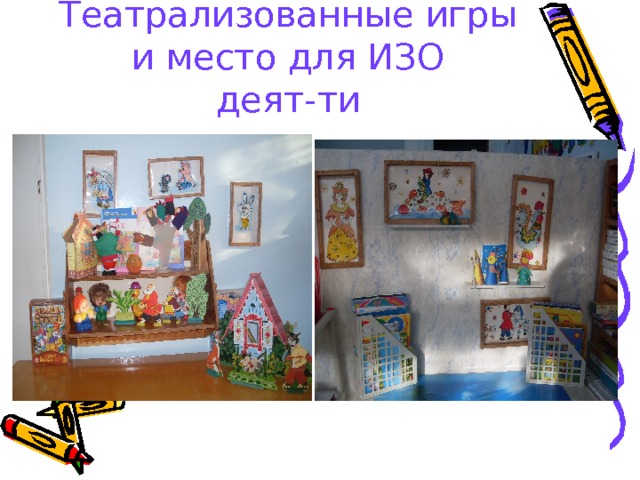 Театрализованные игры и место для ИЗО деят-ти 