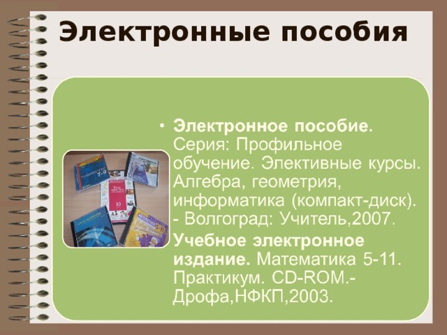 Электронные пособия    