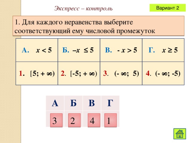 Презентация числовые промежутки