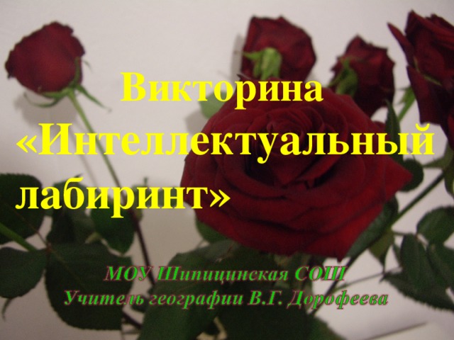  Викторина «Интеллектуальный лабиринт» 