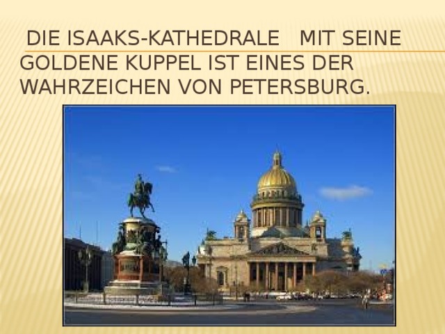  die Isaaks-Kathedrale mit seine goldene Kuppel ist eines der Wahrzeichen von Petersburg. 