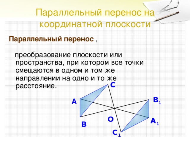 Презентация на тему параллельный перенос