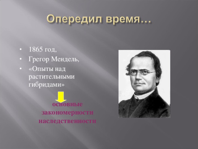 Закономерности наследственности презентация