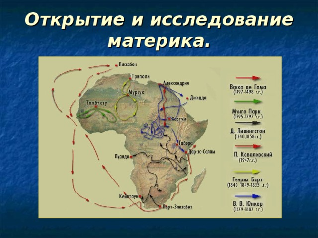 Открытие и исследование материка. 