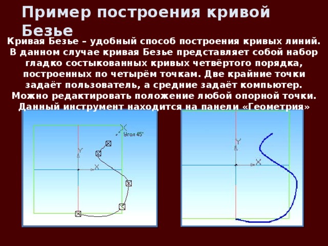 История разработки кривых безье презентация