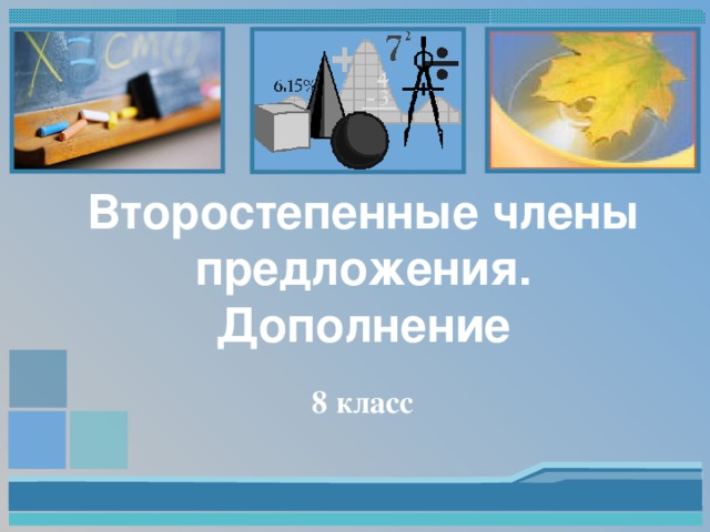 Второстепенные члены предложения. Дополнение 8 класс